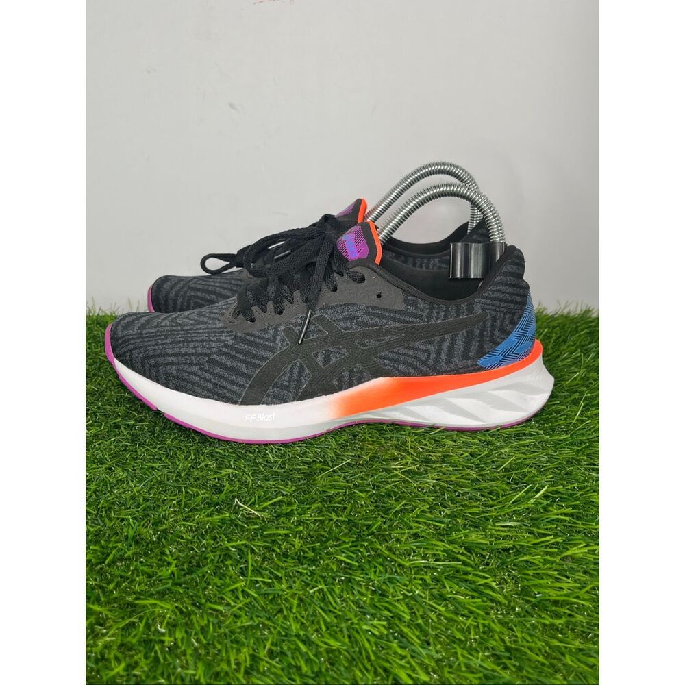 ASICS Dynablast 3 Women’s Size 8 Black Gray Running Shoes FF Blast Athletic Snea